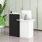 Black-White Front Reception Office Desk with Open Shelf and Drawer